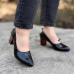 مجلسی مدل طاها رویه ورنی چاپی پاشنه دلتا چوبی زیره دلتا ۷ سانت size:37 ta 41