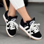 ونس آدیداس کمپوس زنانه و مردانه | Adidas Campus پشت چرم | زیره PU ادَامسی دوردوخت | ست اسپرت | سایز ۳۷ تا ۴۴
