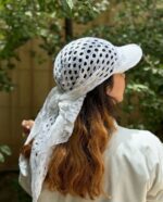 دورگ قلاب بافی نقابدار madam | بسیار شیک و زیبا مناسب باهر سلیقه | ی اکسسوری خاص و ترند | دارای سه رنگ (مشکی ،کرم ،سفید ) - تصویر 4